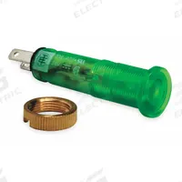 SCHNEIDER ELECTRIC Protruding Panel Light: 5/16 in Panel Mounting Hole Dia, LED, Green, Harmony XVL (MPN XVLA233). Key specifications — Brand: SCHNEIDER; Electrical Connection: Tab.