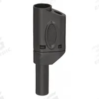 Banana Plug: CAT III 1000V, 2 1/8 in Lg, Brass, Nylon, 1,000 V Max Volt, 20 A Max Current, Black (MPN 5TXA5). Key specifications — Contact Material: Brass; Body Material: Brass; Brand: APPROVED VENDOR; Color: Black; Safety Rating: CAT III 1000V.