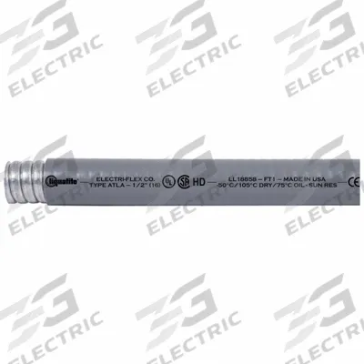 LIQUATITE Liquid Tight Conduit: 4 in Trade Size, Gray, 25 ft Nominal Lg - Extreme Temperature Liquid-Tight Flexible Metal Conduit