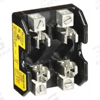 BUSSMANN Fuse Block: Open Block Design, 2 Pole, 600 V AC, Box Lug, Non-Indicating (MPN T60030-2CR). Key specifications — Brand: BUSSMANN.