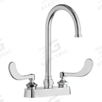 CHICAGO FAUCETS Gooseneck Kitchen/Bathroom Faucet: 895, Cast Brass, Centerset, Deck, Polished Chrome (MPN 895-317GN2FCAB). Key specifications — Series: 895; Brand: CHICAGO FAUCETS.