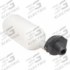 KERICK Float Valve Assembly: For Water Media, Angle Valve Body, Cylindrical, Bulkhead, PVC, MNPT, M (MPN M2S2). Key specifications — Mounting: Bulkhead; Arm Adjustability: Fixed; Connection Gender - Side 1: Male; Brand: KERICK; Connection Type - Side 1: NPT; Flow Rate: 1.3 gpm @ 40 psi; For Media: Water; Seal Material: Santoprene Rubber.