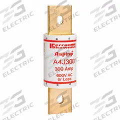 MERSEN Fuse: A4J Series, Class J, Blade Body, Fast-Acting, 300 A, 600 V AC, 300 V DC, Non-Indicating (MPN A4J300). Key specifications — Series: A4J; Brand: MERSEN.