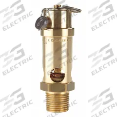 CONRADER Safety Valve: Soft Seat, 1/2 in (M)NPT Inlet (In.), 50 psi Preset Setting (PSI), Brass (MPN SRV530-1/2-050). Key specifications — attr291993: Soft Seat; attr291998: Brass; attr292007: Silicone; attr292009: Brass; attr294753: CONRADER.