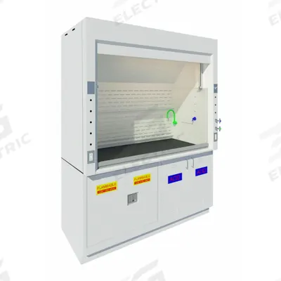 INSTOCK Fume Hood: 6 ft Overall Wd, 33 in Overall Dp, 620 CFM, Petal White, 120V AC - Light Duty Ducted Fume Hoods