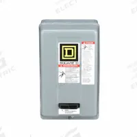 SQUARE D Magnetic Motor Starter: Non-Reversing, 3 Poles, NEMA Size 00, 9 A, 480V AC Coil (MPN 8536SAG12V06). Key specifications — Brand: SQUARE D; Coil Voltage: 480V AC; Phase: Three; Operator: None; Terminal Connection Type: Screw Clamp Terminals; Includes Pilot Light: No; Operator Controls: None; Auxiliary Contacts Included: No Auxiliary Contacts Included.