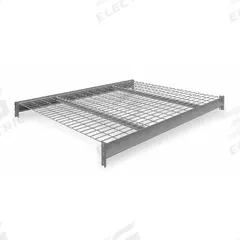 TENNSCO Shelf: 60 in x 48 in, 14 ga Beams, 5 AWG Decking, Galvanized Wire, 3,800 lb Load Capacity (MPN 6940). Key specifications — Decking Material: Galvanized Wire; Frame Finish: Powder Coated; Frame Material: Steel; Color: Gray; Includes: (2) Beams, (2) Crossbars; Brand: TENNSCO.