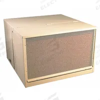 DAYTON Ducted Evaporative Cooler: 1,000 sq ft – 1,400 sq ft, 27 1/4 in x 42 in x 47 in, 3/4 hp HP (MPN 4RNP9). Key specifications — Brand: DAYTON; Evaporative Cooler Voltage: 120V AC; Includes Drive Package: Drive Package Included; Drive Package Installation: Factory Installed.