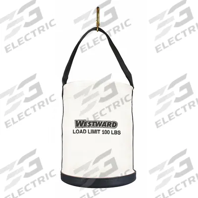 WESTWARD Bucket Bag: 12 in W x 15 in H x 12 in L, Off-White, Canvas, 0 Pockets - Canvas Bucket Bags
