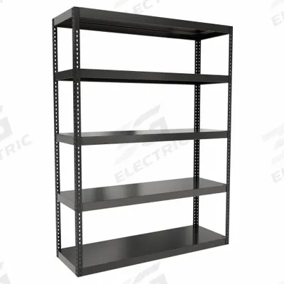 HALLOWELL Boltless Shelving: Standalone, Extra-Heavy-Duty, 72 in x 24 in, 96 in Overall Ht - Extra-Heavy-Duty Solid Steel Decking Boltless Shelving