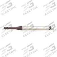 OSG Ball End Mill: Carbide, TiAlN Coated, 2 Flute, 1/32" Mill Dia, 1/32" LOC, 2-1/2" OAL (MPN HP419-0312)