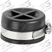 APPROVED VENDOR Round End Cap: PVC, PVC, 1 1/2 in Overall Lg, 1 Clamps Included (MPN DACAP-3). Key specifications — attr1286800: Above Ground; attr1281541: PVC; attr1253455: APPROVED VENDOR; attr1253479: Stainless Steel; attr1253488: PVC.