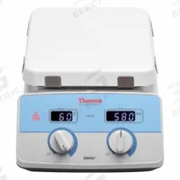 THERMO SCIENTIFIC Hot Plate Stirrer: US Std Plug Type, 1 Positions, 7 1/4 in Plate Wd, Rectangular (MPN SP88857104). Key specifications — attr1025312: THERMO SCIENTIFIC; attr1025316: Digital; attr1025320: No; attr1025337: Hot Plate Stirrer; attr1029342: Hot Plate Stirrer; attr1029343: Yes; attr1071280: 100/120V AC; attr1433246: US Standard.