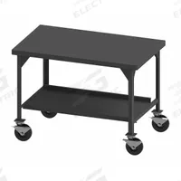 DURHAM MFG Work Table: Fixed Ht, Steel, 60 in x 36 in, 5,600 lb Overall Load Capacity (MPN HDWBM-3660-8PHSB-95). Key specifications — Unit Type: Not Expandable or Modular; Includes: (2) Drawer Mounting Brackets; Assembly: Fully Assembled; Wheel Material: Phenolic; Frame Material Finish: Powder Coated; Mobility: Casters; Height Adjustability: Fixed Height; Caster Type: (4) Swivel Locking.