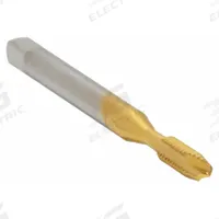 CLEVELAND Spiral Point Tap: #2-56 UNC, H2 / 2B, 2 Flute, Plug Chamfer, TiN Coated High Speed Steel (MPN C55292)