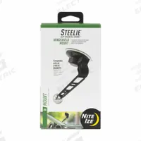 NITE IZE Cell Phone Windshield Mount: STWS-01-R8, Car Mounts, Windshield Mount, Universal, Black. Key specifications — Resistance Properties: Impact Resistant; Manufacturer Part Number: STWS-01-R8; Brand: NITE IZE; Compatible with Brand: Universal; Product Type: Windshield Mount; For Use With: Mobile Devices; Color: Black; Material: Aluminum.