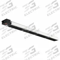 RE-VERBER-RAY Gas Fired, Decorative, Two Stage, Low Intensity Tube Heater: Natural Gas (MPN DSRL-30-100N). Key specifications — Brand: RE-VERBER-RAY; Fuel Type: Natural Gas; Clearance to Combustibles 0 Deg. - Top x Below x Sides: 6 in x 77 in x 25 in x 25 in; Floor Coverage @ Minimum Mounting Height: 26 ft x 12 ft; For Use Outdoors: Outdoor Only.
