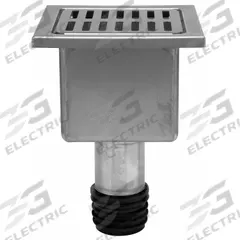ZURN Floor Sink Liner: 12 3/8 in Overall Wd, 6 in Sump Dp, 3 in Nominal Pipe Size, Gasket, Square (MPN Z1910-RL3). Key specifications — Color: Silver; Grate Material: Stainless Steel; Connection Type: Gasket; Brand: ZURN; Grate Opening Type: Full Grate; Finish: Stainless Steel.