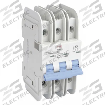 Dayton Miniature Circuit Breaker: 6 A Amps, 10kA at 480V AC, Lug - B-Curve, 3-Pole UL489 DIN Rail-Mount Miniature Circuit Breakers