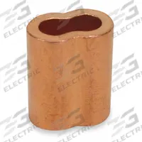 DAYTON Wire Rope Oval Sleeve: Oval Sleeve, Swage, 3/32 in Compatible Rope Dia, Copper, Plain, 25 PK (MPN 1DLE5). Key specifications — Material: Copper; Brand: DAYTON; Finish: Plain.