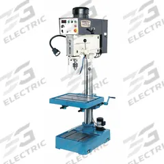 BAILEIGH INDUSTRIAL Floor Drill Press: Belt Drive, Variable Speed, 85 RPM – 2,000 RPM, 10 7/16 in (MPN DP-1250VS). Key specifications — attr22849: 85 to 540 RPM / 245 to 2,000 RPM; attr22858: 220V AC; attr73523: Countersinking; attr22856: Belt; attr73570: Single-Phase; attr22850: 10-7/16 in; attr22846: 2 hp; attr22840: 7 A.
