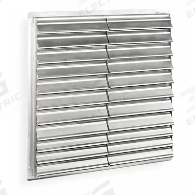 Dayton 63"H-W 6 1/4"L Alu Wall Backdraft Dampr: For 60 in Fan, Double Panel, 63 in H - Wall-Mount Backdraft Dampers