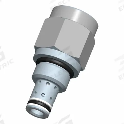 BUCHER HYDRAULICS Cartridge Valve: Screw-In, Screwdriver Adjustment, C08-20 Valve Cavity Size - Pressure Control Cartridge Valves