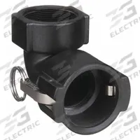 Cam and Groove Coupling: 1 1/2 in Coupling Size, 1 1/2 in Hose Fitting Size, 4 27/32 in Overall Lg (MPN 150D90). Key specifications — Gasket Material: EPDM; Brand: BANJO; Thread Size: 1-1/2 in -11-1/2; Fitting Type: FNPT.