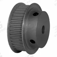 DAYTON Timing Pulley: Modified Curvilinear, Fixed, For GT Timing Belt Section, For 9 mm Belt Wd (MPN 40-3P09M6FA6). Key specifications — attr1328801: DAYTON; attr1328807: Clear Anodized; attr1328808: Powerhouse®.