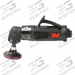 3M Air Disc Sander: Quick Change, Heavy Duty, 0.5 hp, 26 scfm, Right Angle Grip, Non-Vacuum, Fixed (MPN 28329). Key specifications — attr1320237: 3M; attr1320246: Rear.