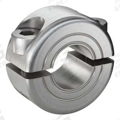 RULAND MANUFACTURING Shaft Collar: 2-Piece, Metric, Round, Clamp-On, 8 mm Bore Dia - Stainless Steel Shaft Collars