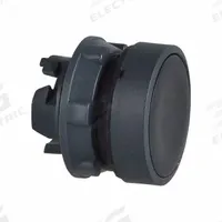 SCHNEIDER Flush Push Button: Black, 22 mm Mounting Size, Non-Metallic, Maintained (MPN ZB5AH02). Key specifications — Brand: SCHNEIDER; Action: Maintained; Series: XB5; Push Button Material Type: Non-Metallic.