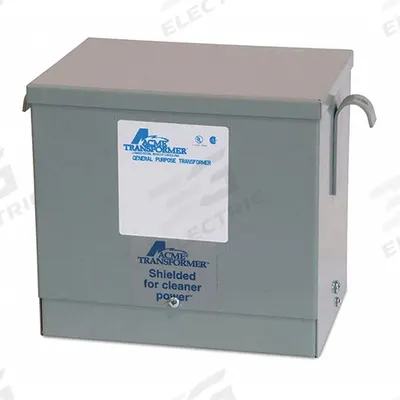ACME ELECTRIC Dry Type Power Distribution Transformer: 480V AC, 120V AC/208V AC Wye, 3R - Three Phase Step-Down Transformers