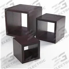 AMERICAN METALCRAFT Riser Set: Mahogany, Wood, 3 Pieces, 9 5/8 in Overall Wd, 9 1/2 in Overall Lg (MPN RSM2). Key specifications — Brand: AMERICAN METALCRAFT; Color: Mahogany; Product Type: Riser; Material: Wood.