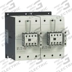 EATON IEC Magnetic Contactor: Reversing, 3 Poles, 3NO Contacts, 95 A, 24V DC Coil (MPN XTCR095F11TD). Key specifications — Brand: EATON; Integrated Surge Suppression: Yes.