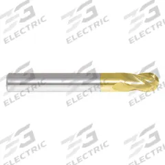 APPROVED VENDOR Ball End Mill: Carbide, TiN Coated, Double End, 4 Flute, 3/16" Mill Dia, 3/8" LOC (MPN 242-001061)