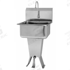 SANI-LAV Hand Sink: 41 1/2 in Overall Ht, 19 in Bowl Lg, 10 in Bowl Dp, 2 gpm Flow Rate, 18 ga (MPN 5211). Key specifications — Includes Side Splash: Side Splash Not Included; Brand: SANI-LAV.