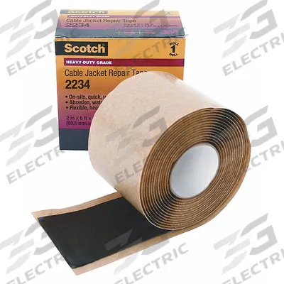 3M Electrical Tape: 2 in Wd, 2 yd Lg, 60 mil Thick, Rubber, Mastic - General Purpose Electrical Tape