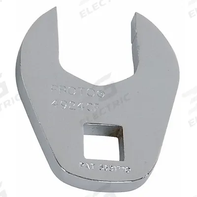PROTO Crowfoot Socket Wrench: Alloy Steel, Chrome, 3/8 in Drive Size - SAE Open End Crowfoot Wrenches