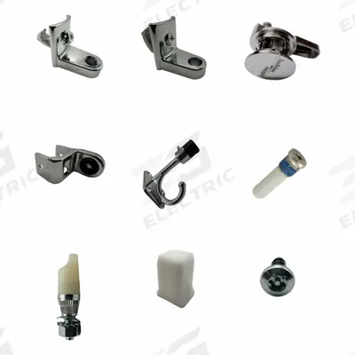 HADRIAN Door Kit: Chrome Zamac - Door Hardware Kits for Bathroom Partitions