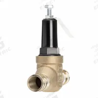 WILKINS Water Pressure Reducing Valve: 3/4 in Pipe Size, Cast Bronze, 25 psi to 75 psi, Single Union (MPN 34-20XLEPEX). Key specifications — Brand: WILKINS; Union Type: Single Union; Low-Lead Compliance: Low-Lead Compliant.
