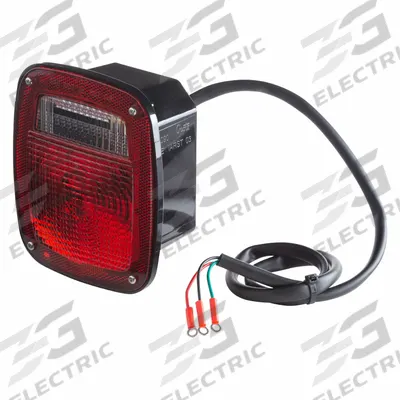 GROTE Stop/Turn/Tail Light: Incandescent, Stop, Turn, and Tail Combo Light, Clear/Red - Stop, Turn & Tail Combination Lights