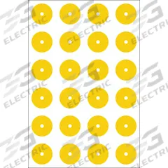 ACCUFORMNMC Gauge Marking Labels: Yellow, Polyester, 24 PK (MPN GML101YL). Key specifications — Label Color: Yellow; Label Material: Polyester.