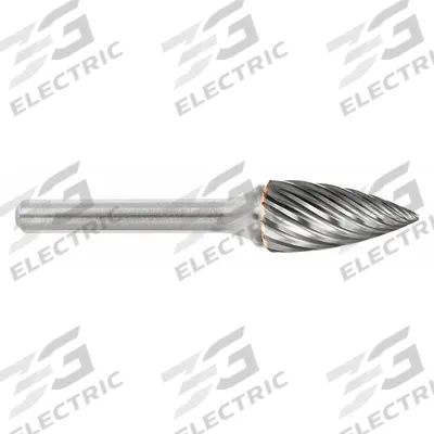 SGS PRO Carbide Bur: Pointed-End Tree, SG-2, Inox Cut, 5/16" x 3/4" Head - Inox-Cut Pointed-End Tree Burs