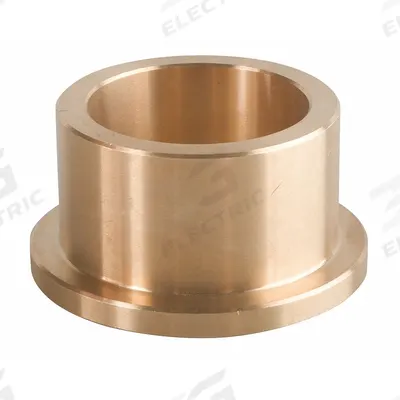 BUNTING BEARINGS Flanged Sleeve Bearing: Bronze, 15 mm Bore, 19 mm OD, 16 mm Lg - General Purpose Metallic Flanged Sleeve Bearings