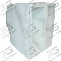 GRAINGER Cube Air Filter: 20 in x 20 in x 20 in, 2 Pockets, Synthetic, Blue/White, MERV 8 (MPN 2GFE9). Key specifications — Performance Rating: MERV 8; Brand: GRAINGER; Media Color: White; Frame or Header Material: Galvanized Steel; Media Material: Synthetic; Surface Tackifier: Yes.