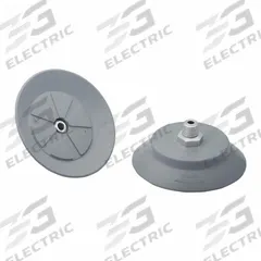 SCHMALZ Vacuum Pad Assembly: 1/4 in NPT, 66.4 mm Pad Dia, NBR, 55 A, Gray, 22 mm Pad Ht (MPN 10.01.01.15140). Key specifications — attr1019168: 55 A; attr1019165: 10.01.01.15140; attr1019167: SCHMALZ; attr1019180: Gray.