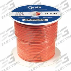 GROTE Automotive Cable: GXL, 100 ft, 1 Conductor, 14 AWG, Orange, 60 V Volt (MPN 87-7212). Key specifications — Brand: GROTE.
