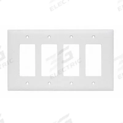 LEGRAND Wall Plate: Decorator-Rocker, 4 Gang, Brown - General Purpose Wall Plates