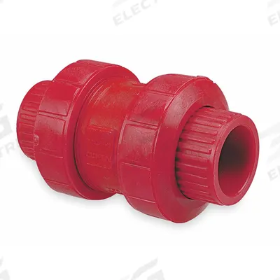 APPROVED VENDOR Ball Check Valve: Ball, Inline Valve Body, PVDF, 1/2 in Pipe Size - PVDF Ball Check Valves